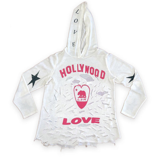 Perfect Distressed Hollywood Love Hoodie